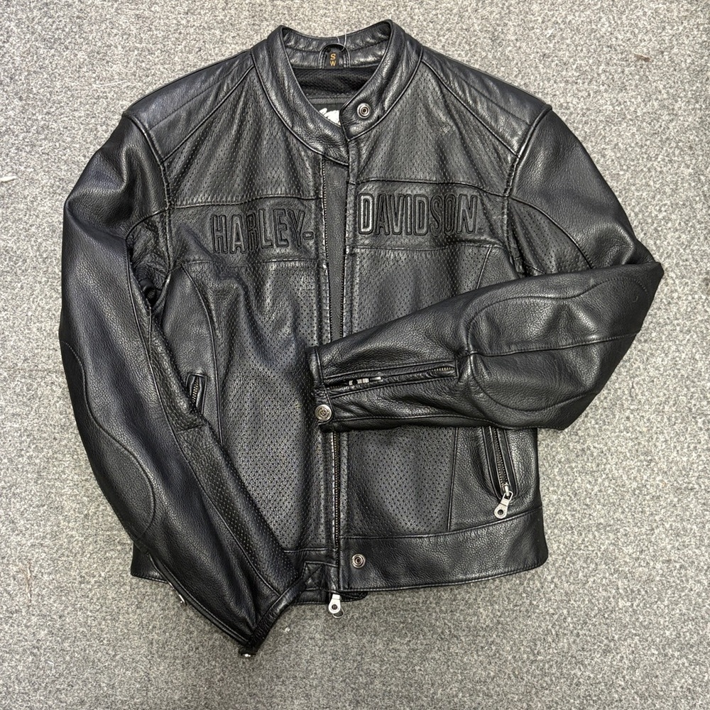 Harley-Davidson Black Perforated Leather Jacket